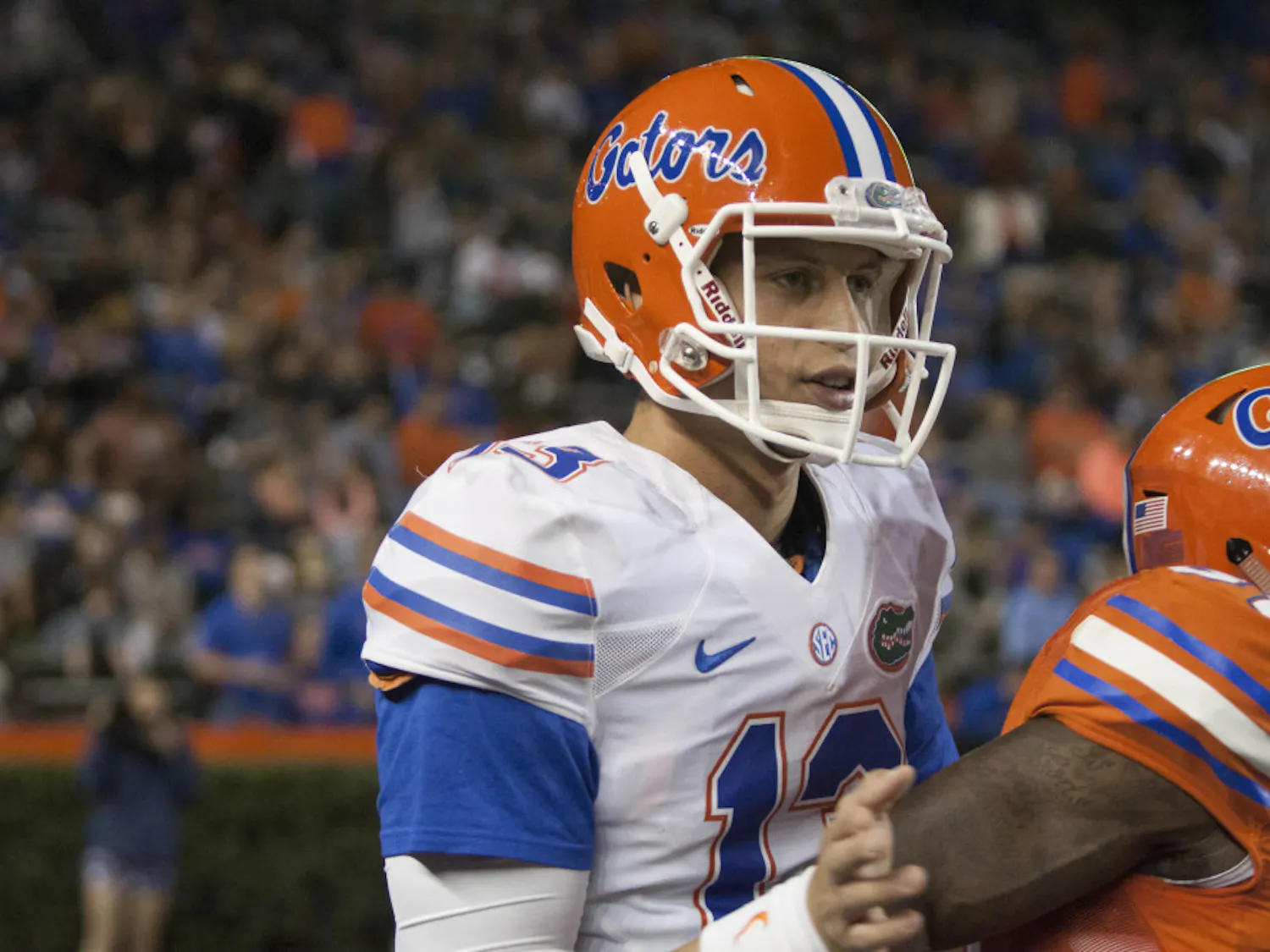 UF quarterback Feleipe Franks during Florida’s Orange and Blue Debut on April 7, 2017, at Ben Hill Griffin Stadium.