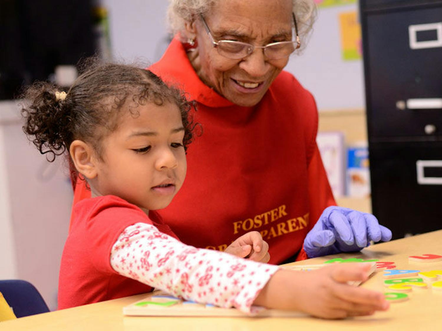 Foster grandparents across Alachua County mentor young students at elementary schools, day cares and after-school programs.