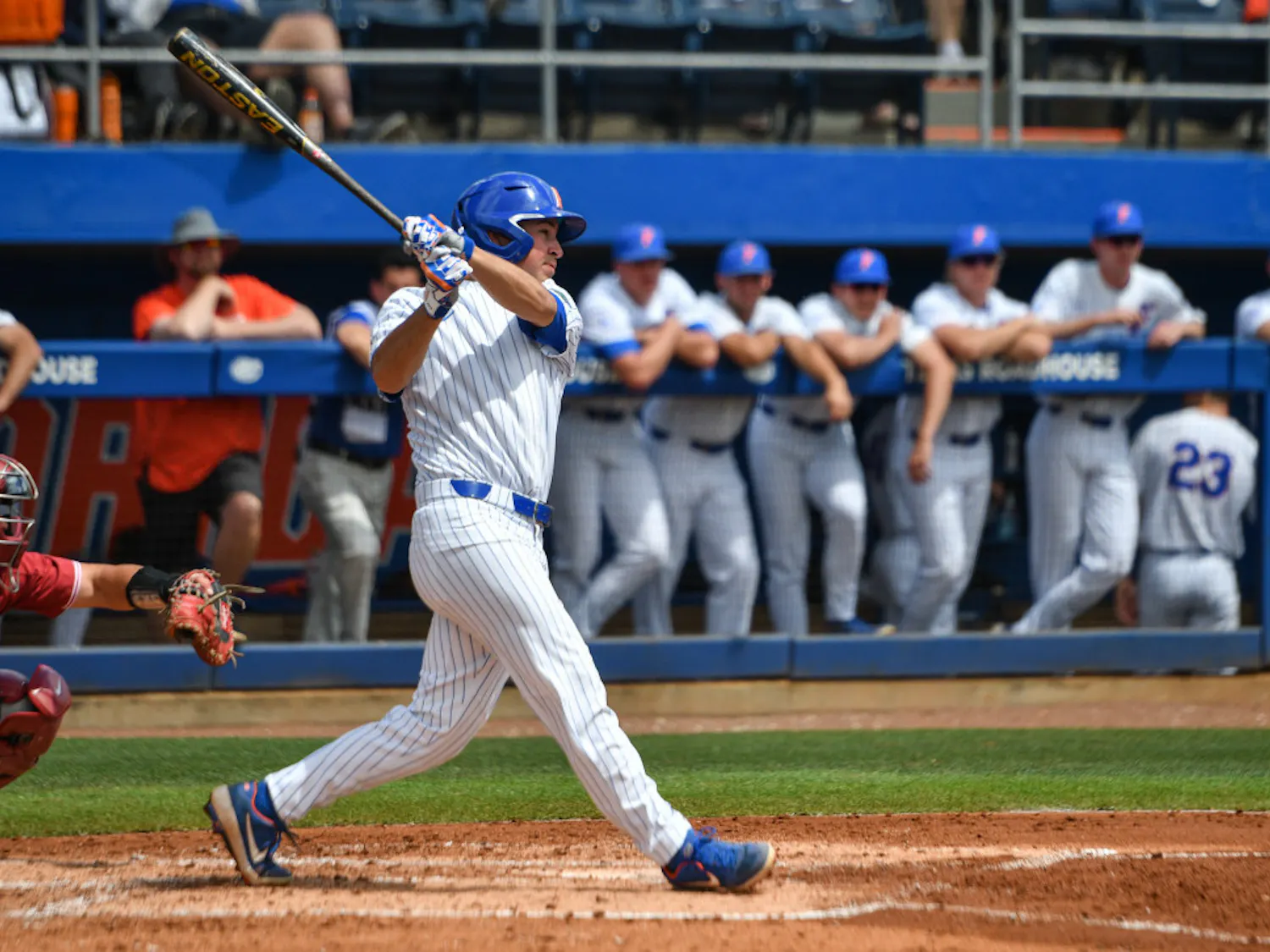 UF left fielder Austin Langworthy went 5 for 12 against Alabama, then had three hits against Florida A&M on Tuesday at Alfred A. McKethan Stadium.