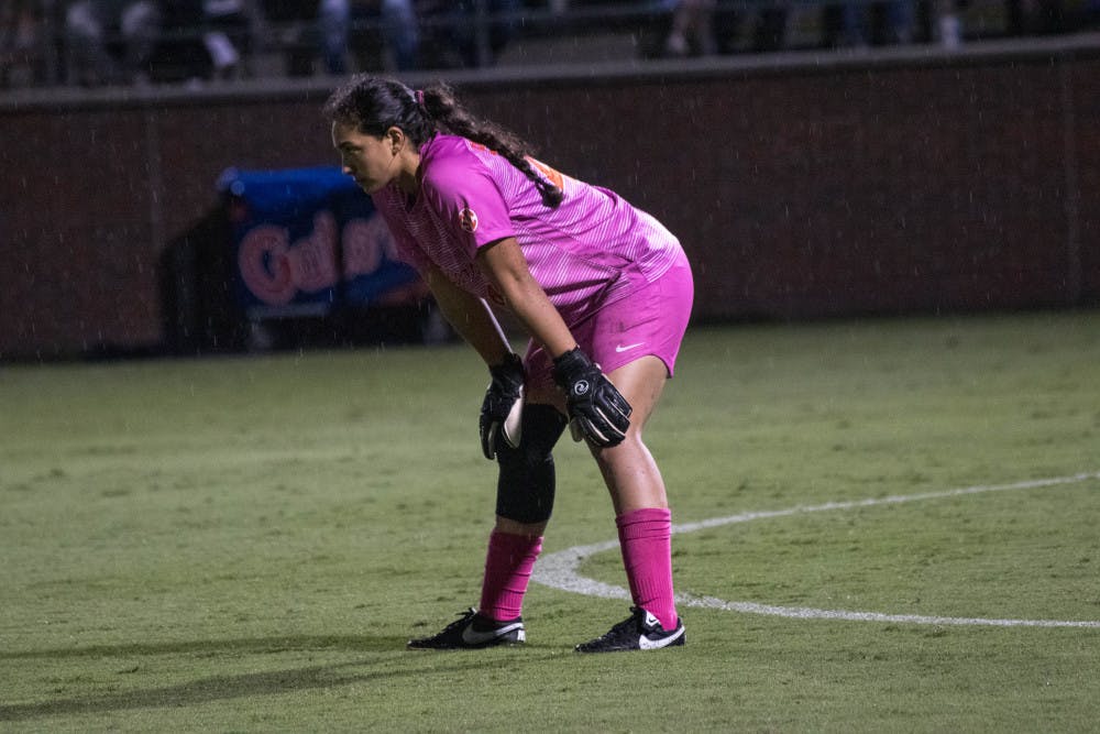 Goalie Susi Espinoza had five saves, but she couldn’t stop Georgia’s game-winning 89th-minute goal, which cost UF a division title.