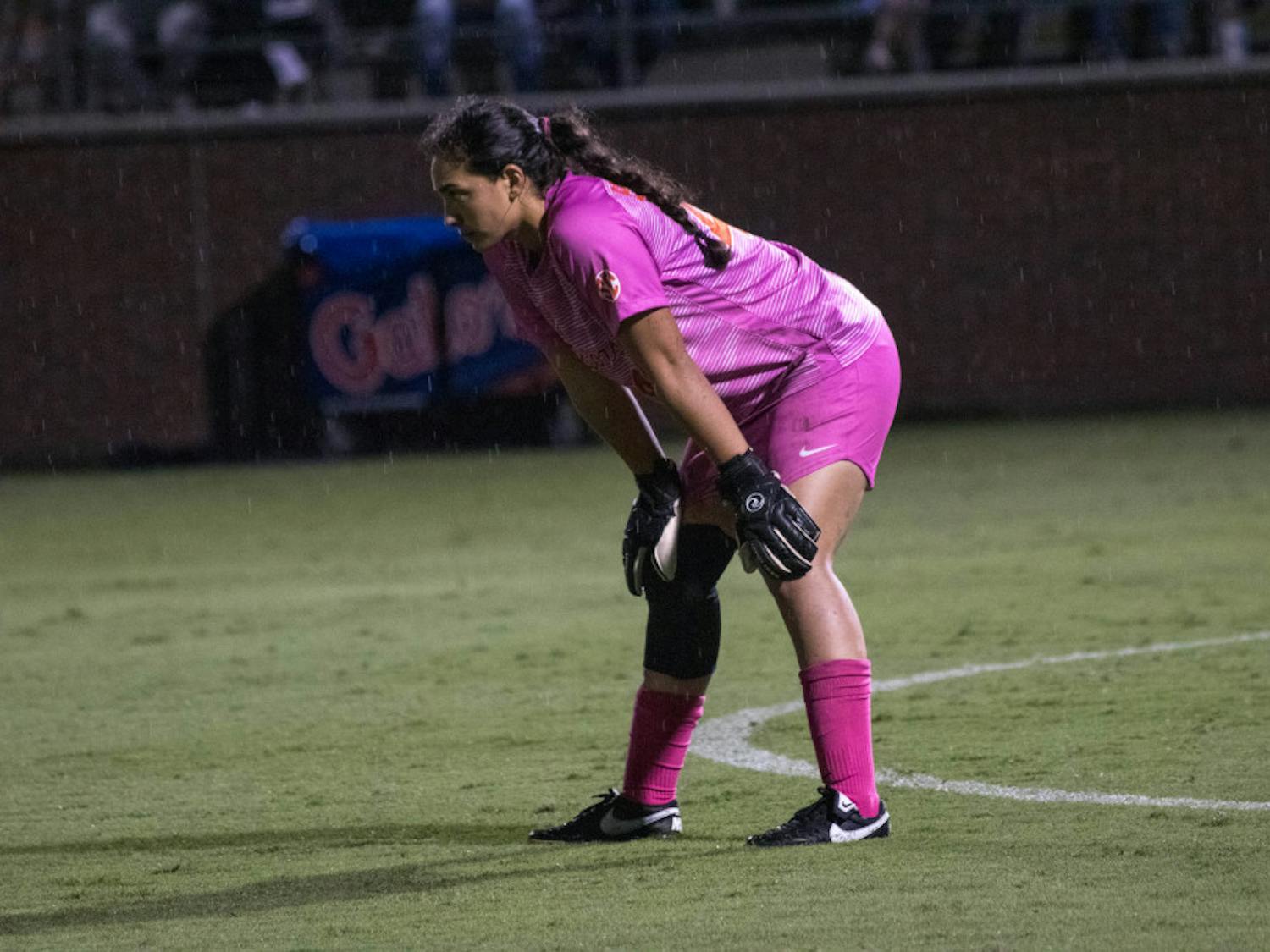 Goalie Susi Espinoza had five saves, but she couldn’t stop Georgia’s game-winning 89th-minute goal, which cost UF a division title.