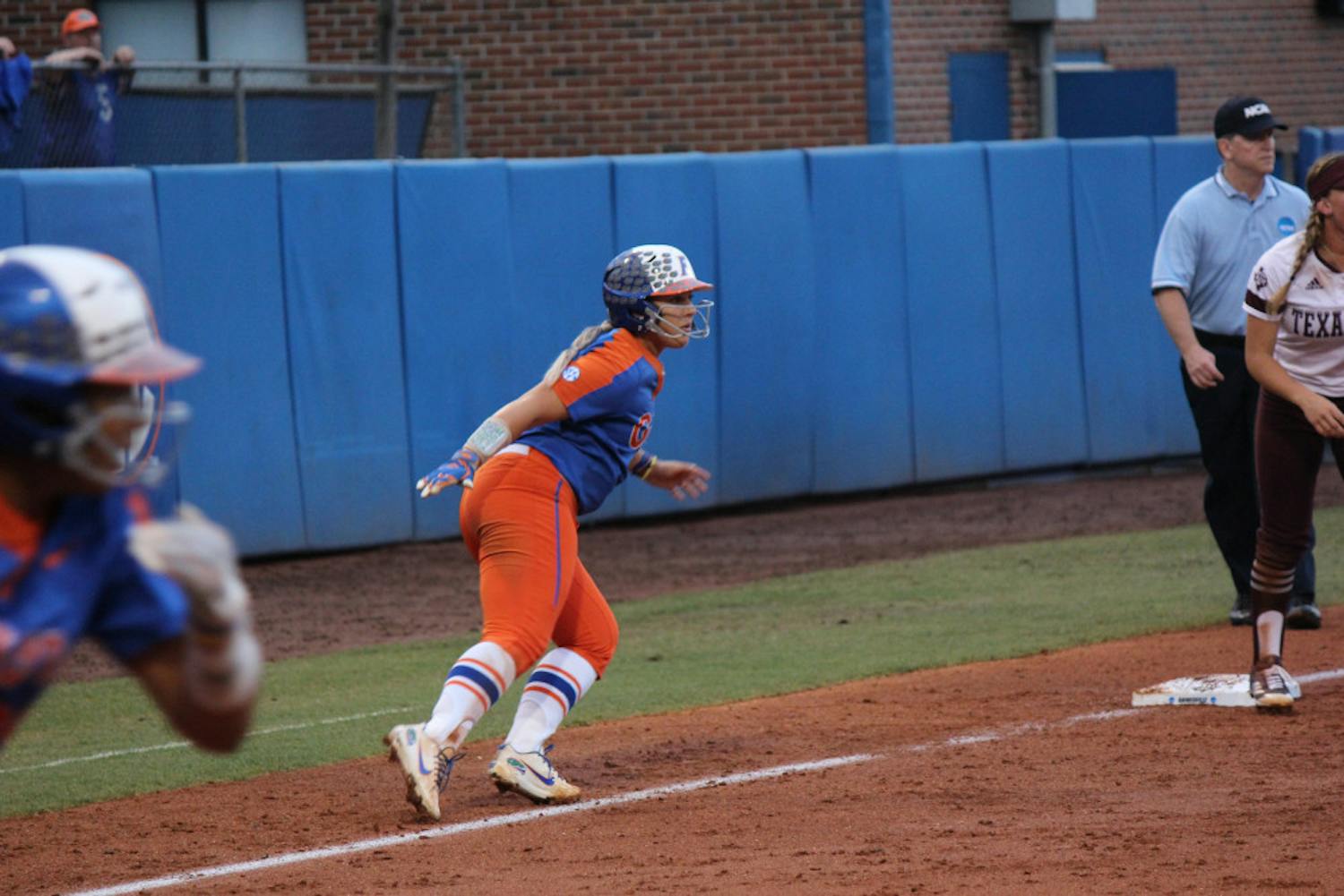 UF left fielder Amanda Lorenz reached base safely in all 67 games for the 2018 season. She also received the SEC Player of the Year honor.