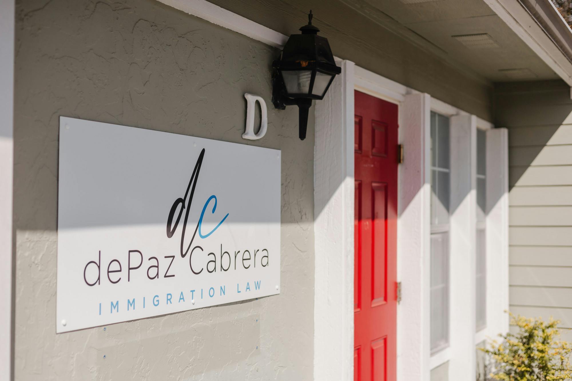 The exterior of dePaz Cabrera Immigration Law pictured on Sunday, March 3, 2024.