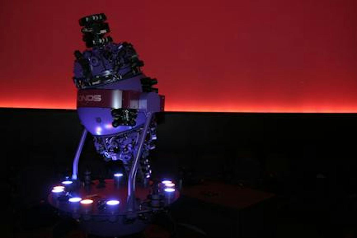 The Chronos planetarium projector, located inside the new Kika Silva Pla Planetarium completed in August 2006 on the SFCC campus, is set to dazzle people of all ages with its "Southern Nights" show when it officially opens to the public Friday at 8:30 p.m.