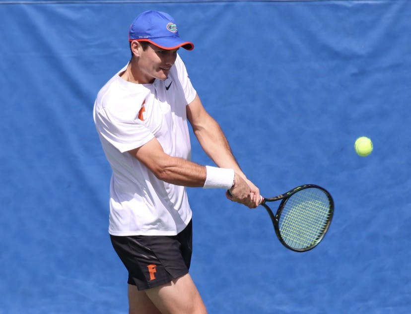 Junior Sam Riffice eyes up his return against Auburn Feb. 21.