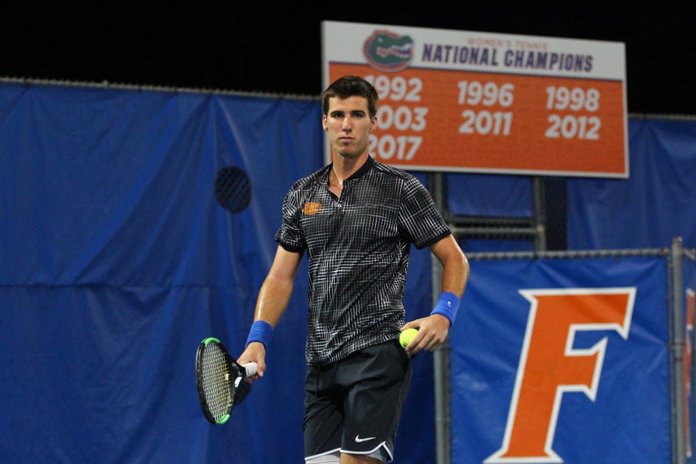 Senior Alfredo Perez was a two-time All-American for singles and doubles play in 2018.
