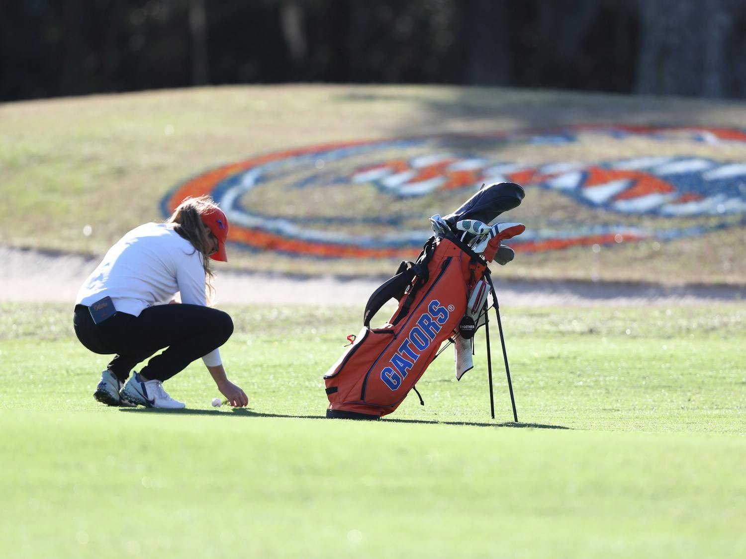 Addie Baggarly's now 3-under-par for the tournament and ties for 22nd. Photo courtesy of the UAA.