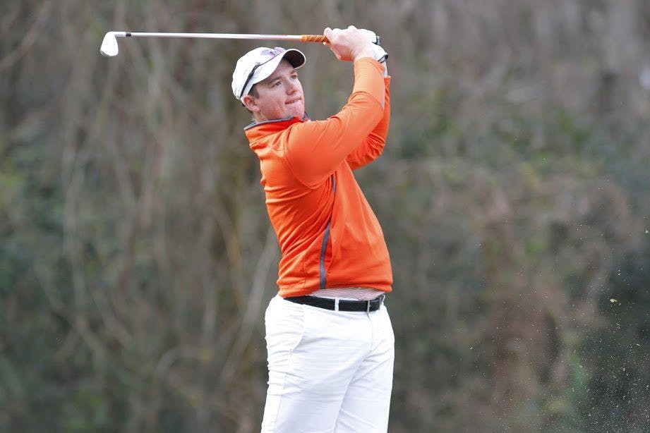 UF's Sam Horsfield swings during the SunTrust Gator Invitational on Feb. 18, 2017, at the Mark Bostic Golf Course.