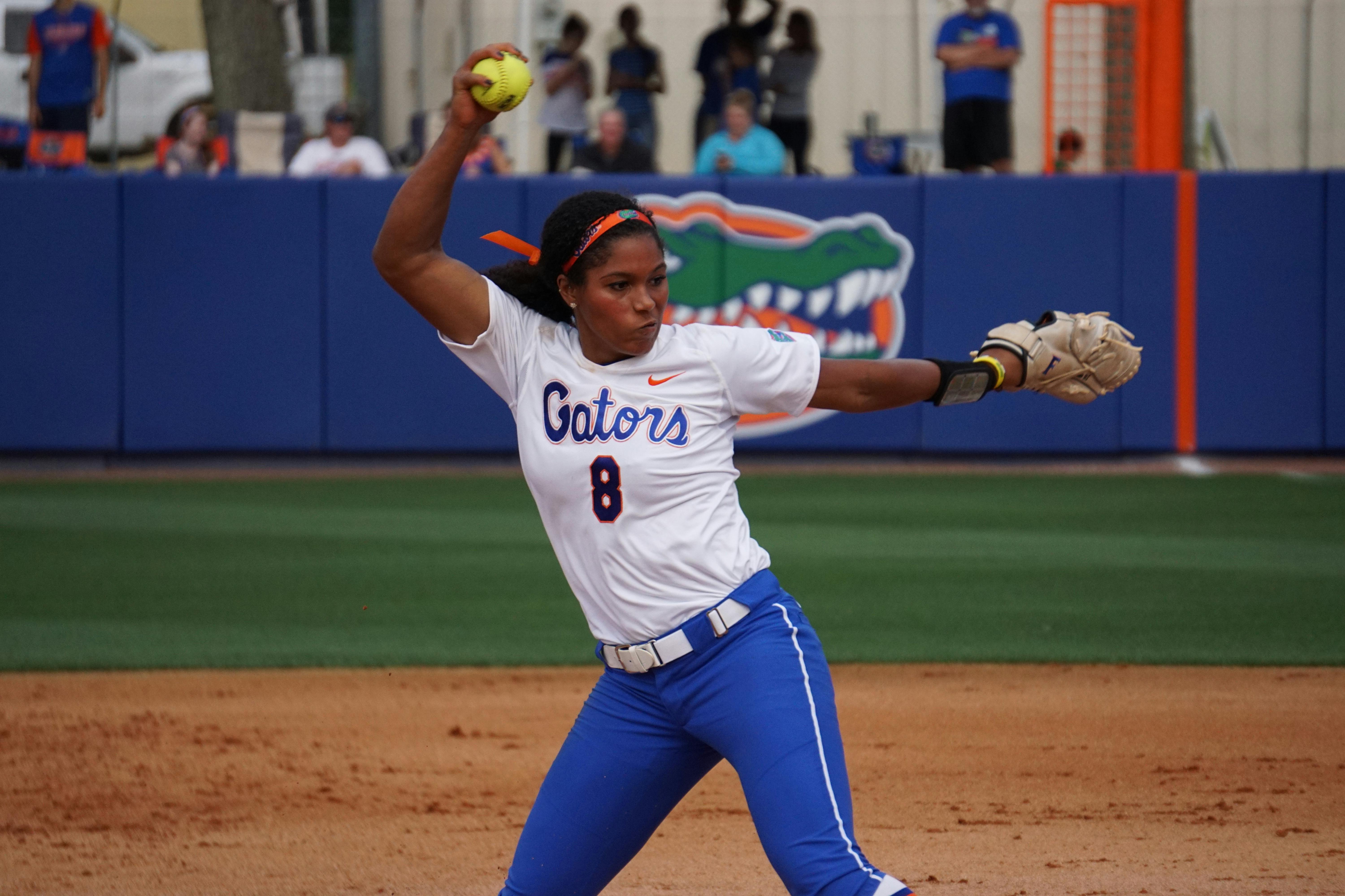 Senior Aleshia Ocasio led the Gators to victory in the SEC Tournament final with a complete-game effort against No. 12 South Carolina. 