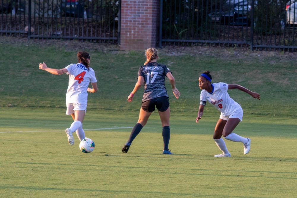 <p><span id="docs-internal-guid-b2b4bb62-7fff-ee86-2812-6bafead79445"><span>Freshman midfielder Laney Steed notched a game-tying goal in Florida’s 4-2 win over Kentucky, which marked the first goal of her collegiate career.</span></span></p>