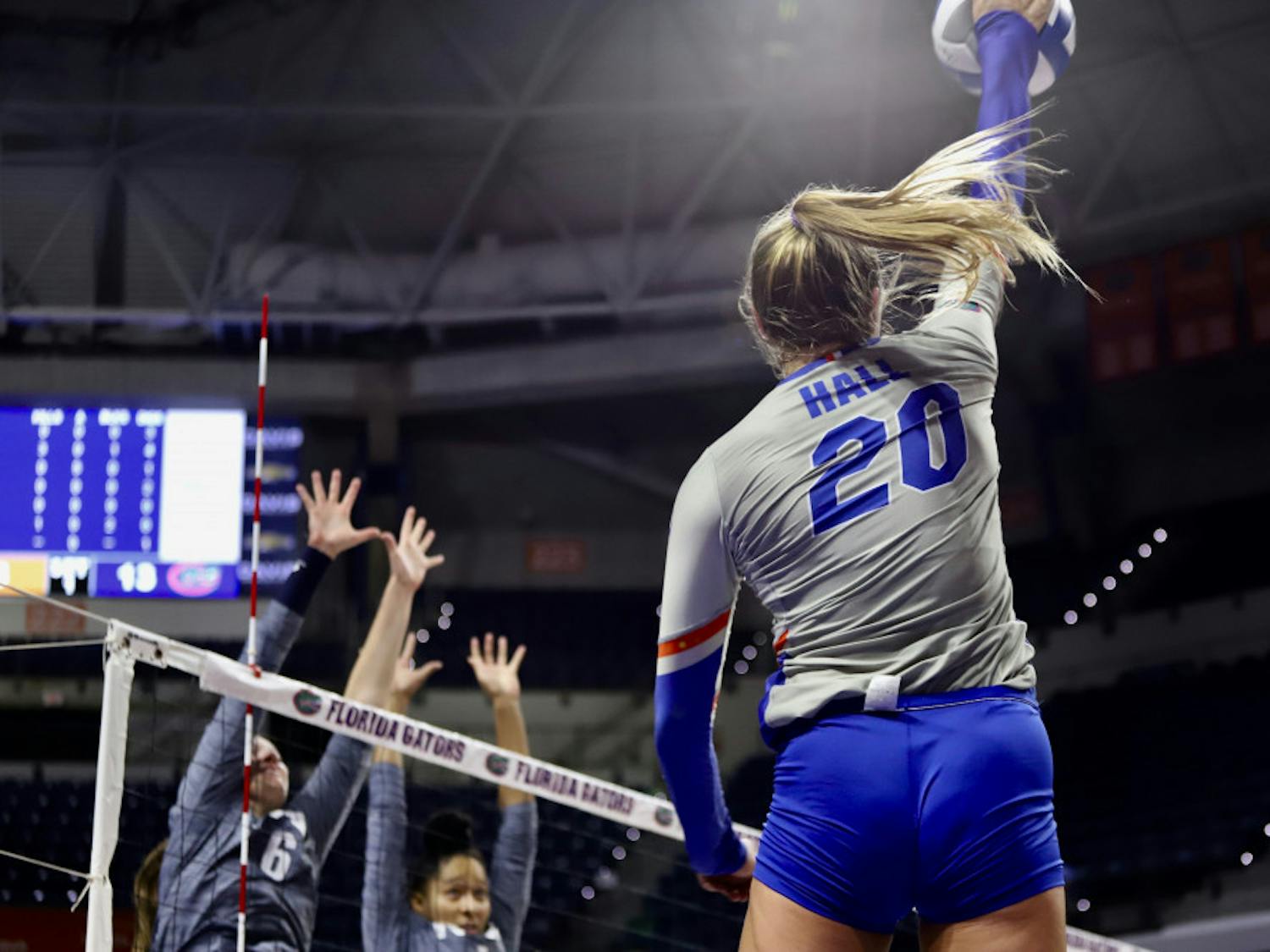 Sophomore outside hitter Thayer Hall was named the MVP of the Gators Invitational this weekend.