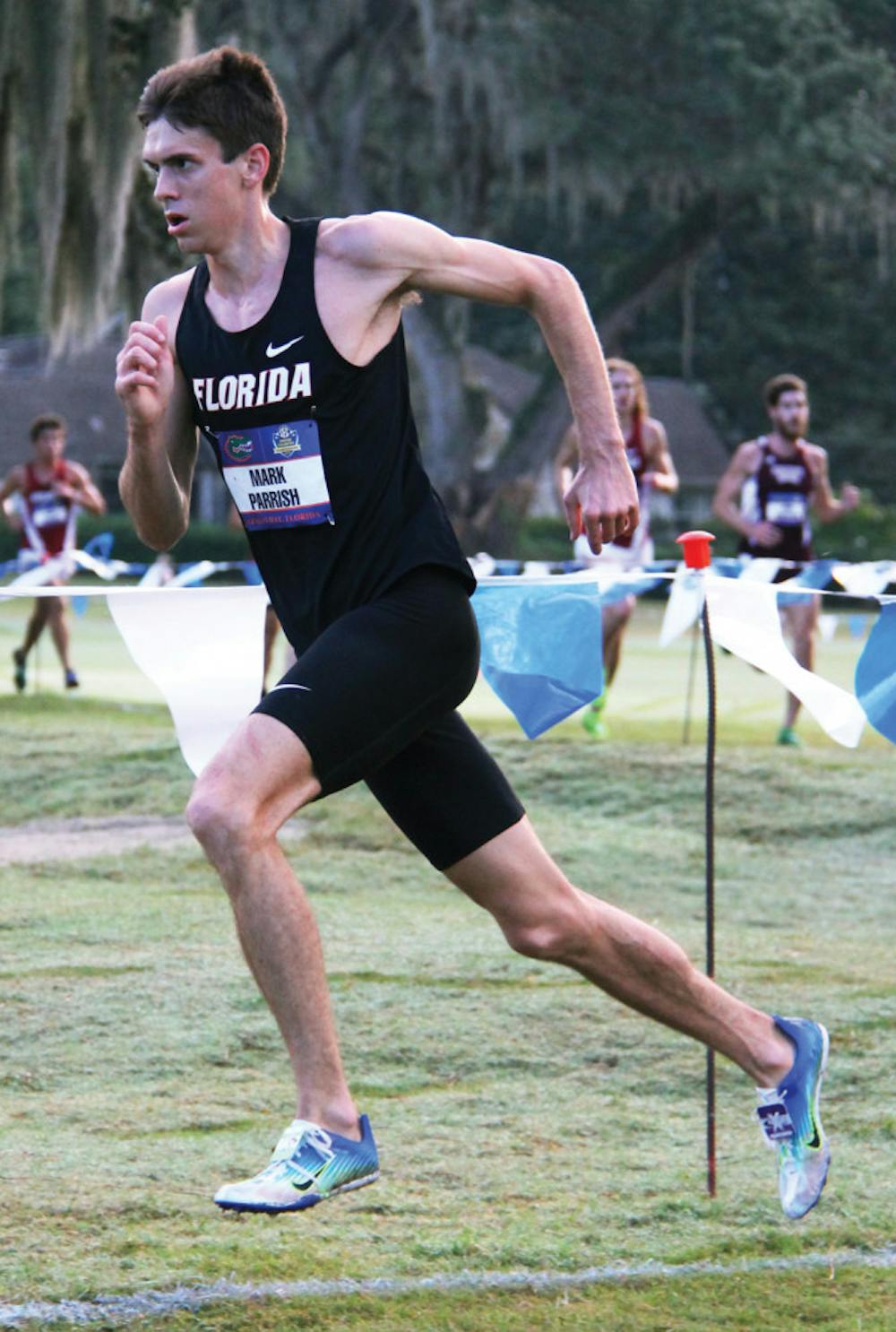<p>Mark Parrish runs in the Southeastern Conference Championship on Nov. 1, 2013 at the Mark Bostick Golf Course in Gainesville.</p>
