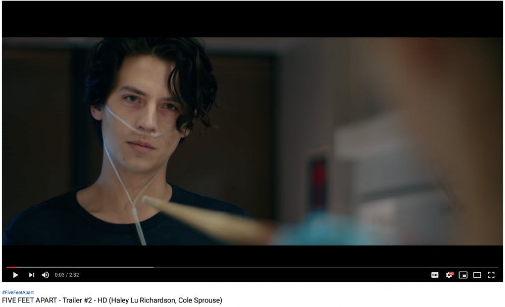 <p>Cole Sprouse as Will in "Five Feet Apart."</p>
