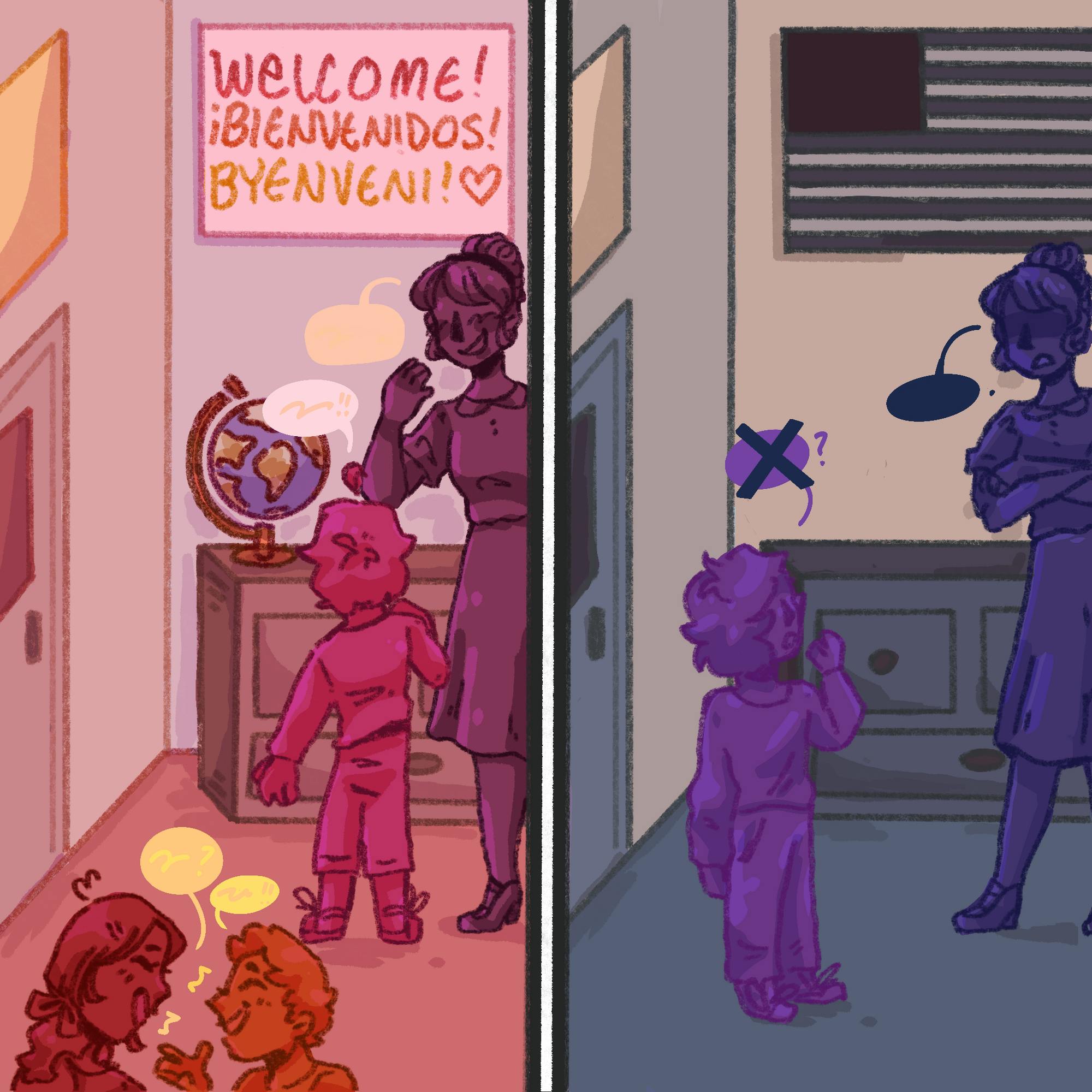 Immigrant and bilingual children in Florida classrooms face uncertainty after the U.S. Department of Education rescinded 2015 guidance on English learner services, affecting more than 1,000 students in Alachua County. 