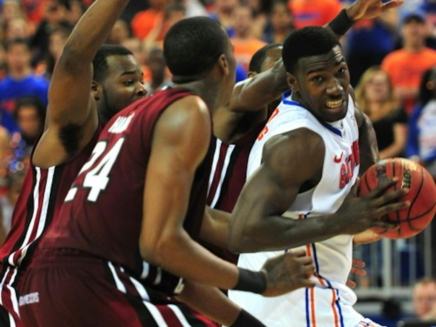 Sophomore center Patric Young played just 14 minutes against Vanderbilt after getting into early foul trouble.