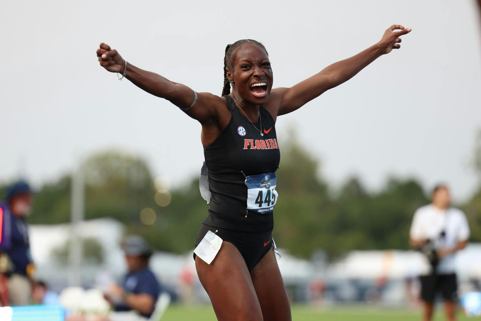 During the NCAA Outdoor Track and Field East Regionals on Saturday, May 31, 2025 at Hodges Stadium in Jacksonville, Fla. / UAA Communications photo by Jordan Perez