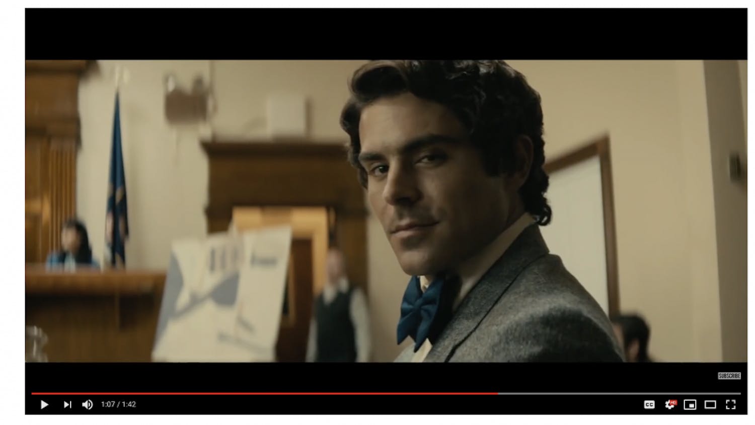 Zac Efron as Ted Bundy in the trailer for “Extremely Wicked, Shockingly Evil and Vile.” 