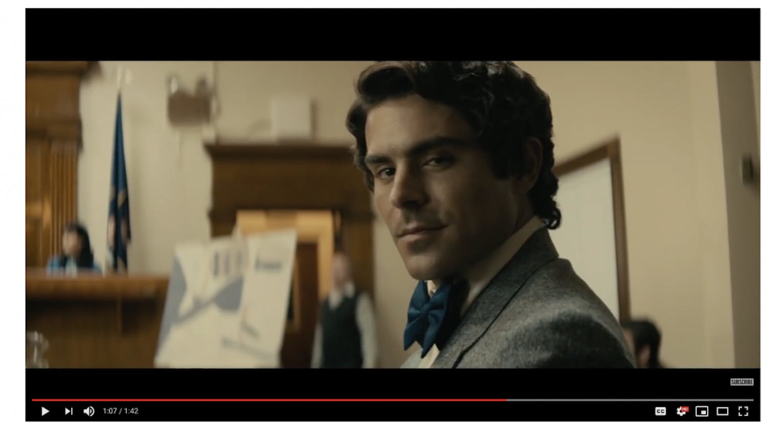 Zac Efron as Ted Bundy in the trailer for “Extremely Wicked, Shockingly Evil and Vile.”