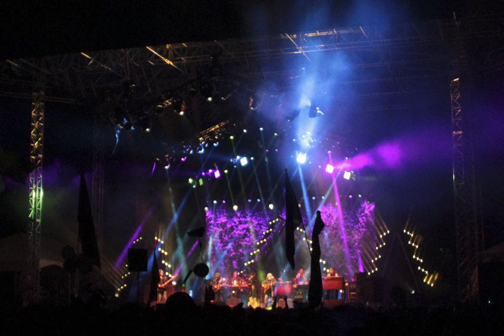 Performers play on stage at the Suwannee Hulaween 2014 music festival on Sunday night. The event was held at the Spirit of the Suwannee Music Park from Oct. 31 to Nov. 2.