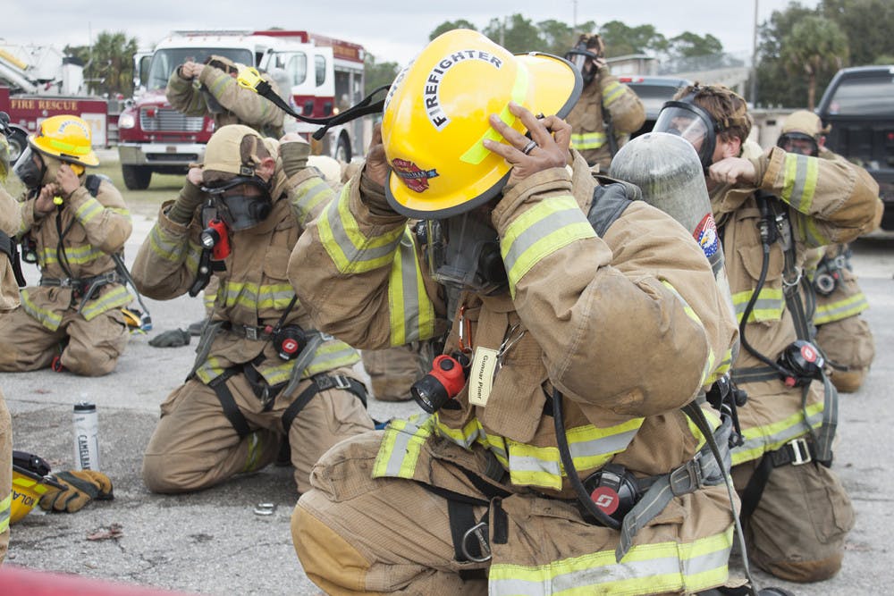 In February 2017, a group of new hires practices getting its fire gear in under one minute to simulate an emergency situation. 