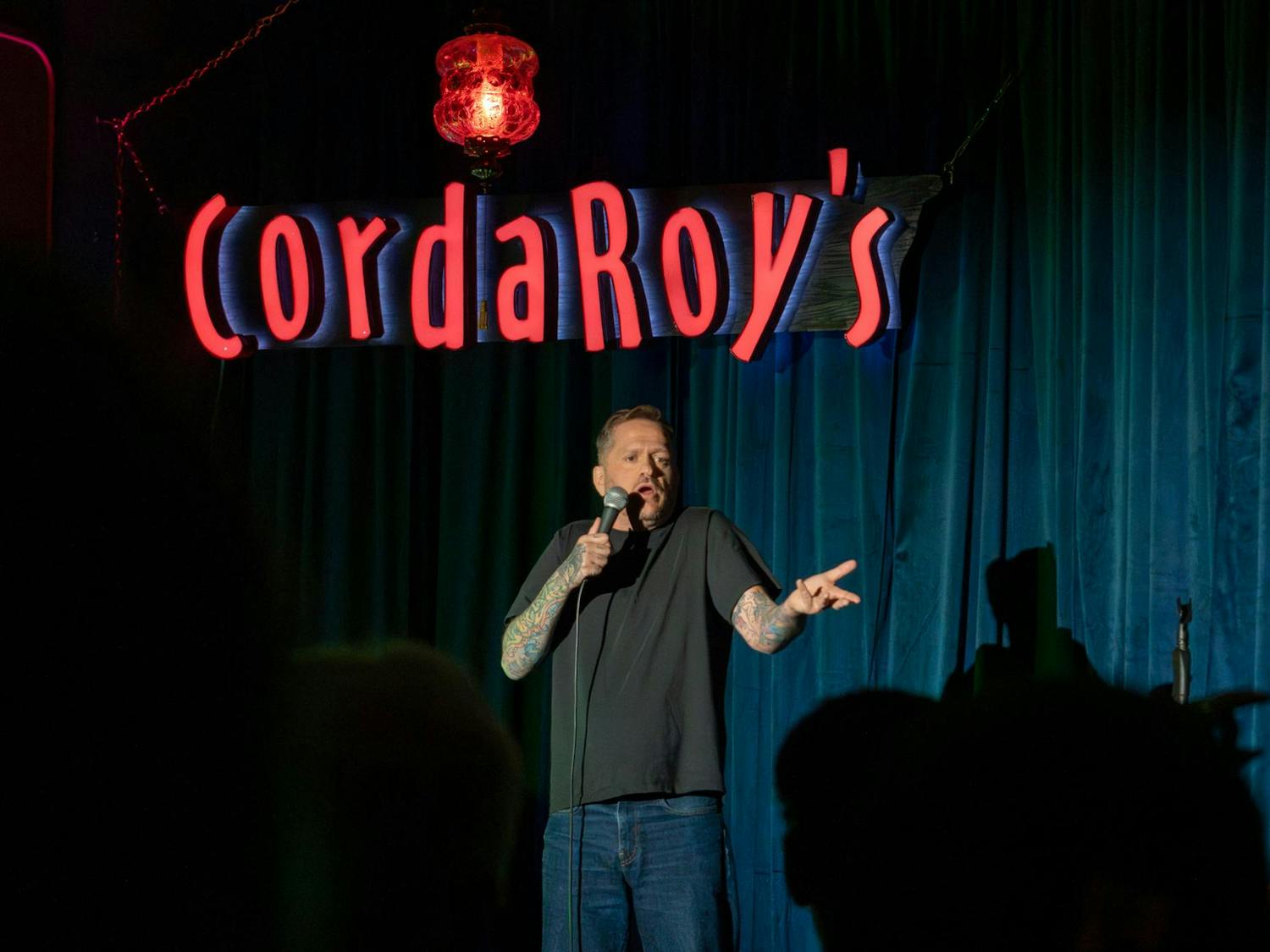 Ben Roy headlines the Tailwhip Comedy Show at CordaRoy’s in Gainesville, Fla., Friday, Jan. 30, 2026.