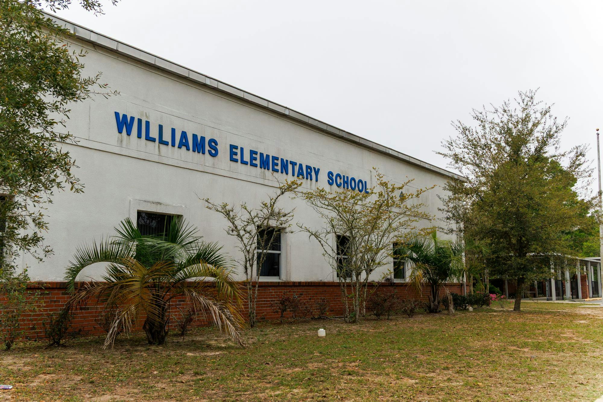 The outside of Williams Elementary School that is set to close in 2028, Tuesday, March, 28, 2026 in Gainesvile, Fla.