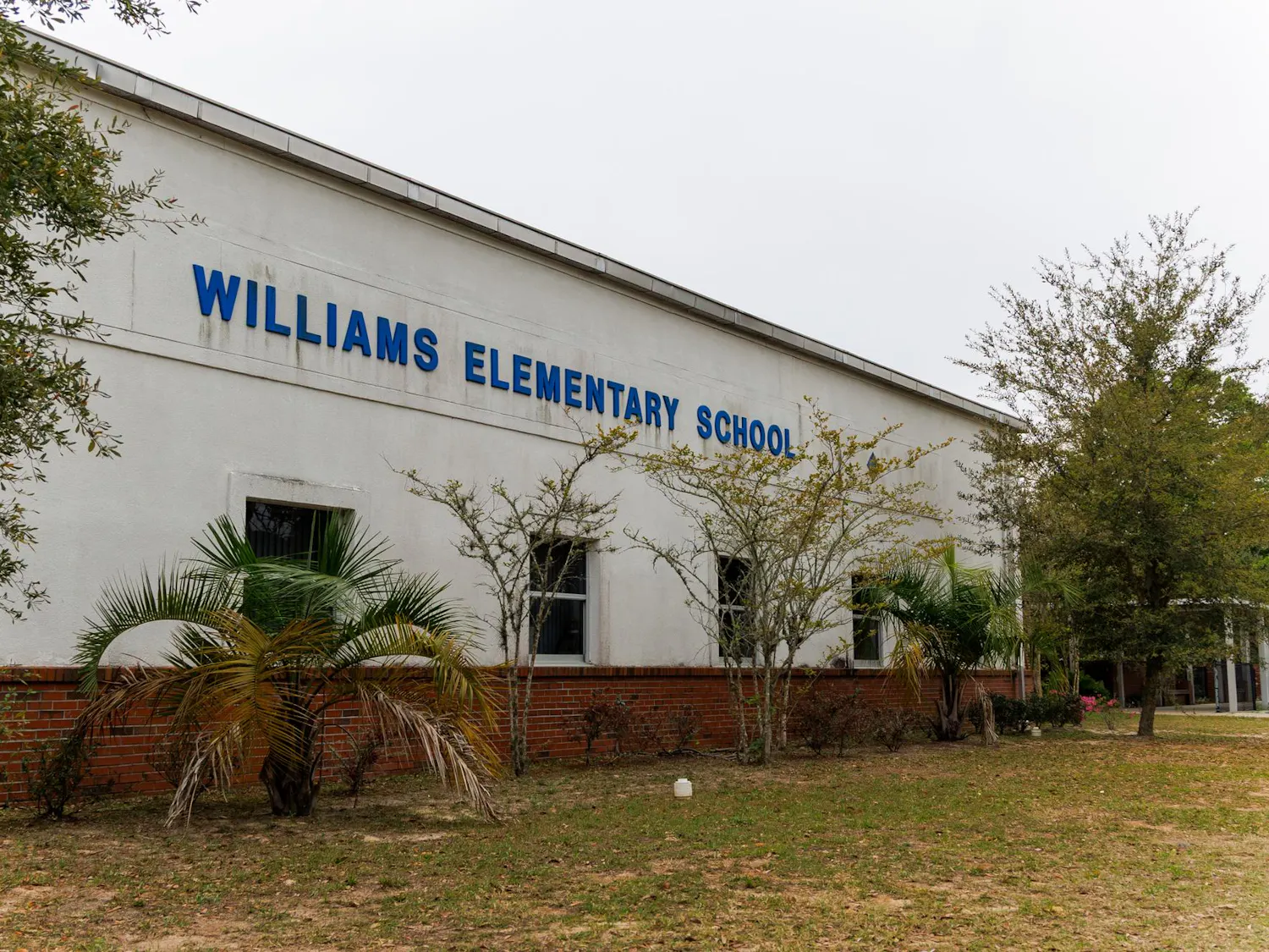 The outside of Williams Elementary School that is set to close in 2028, Tuesday, March, 28, 2026 in Gainesvile, Fla.