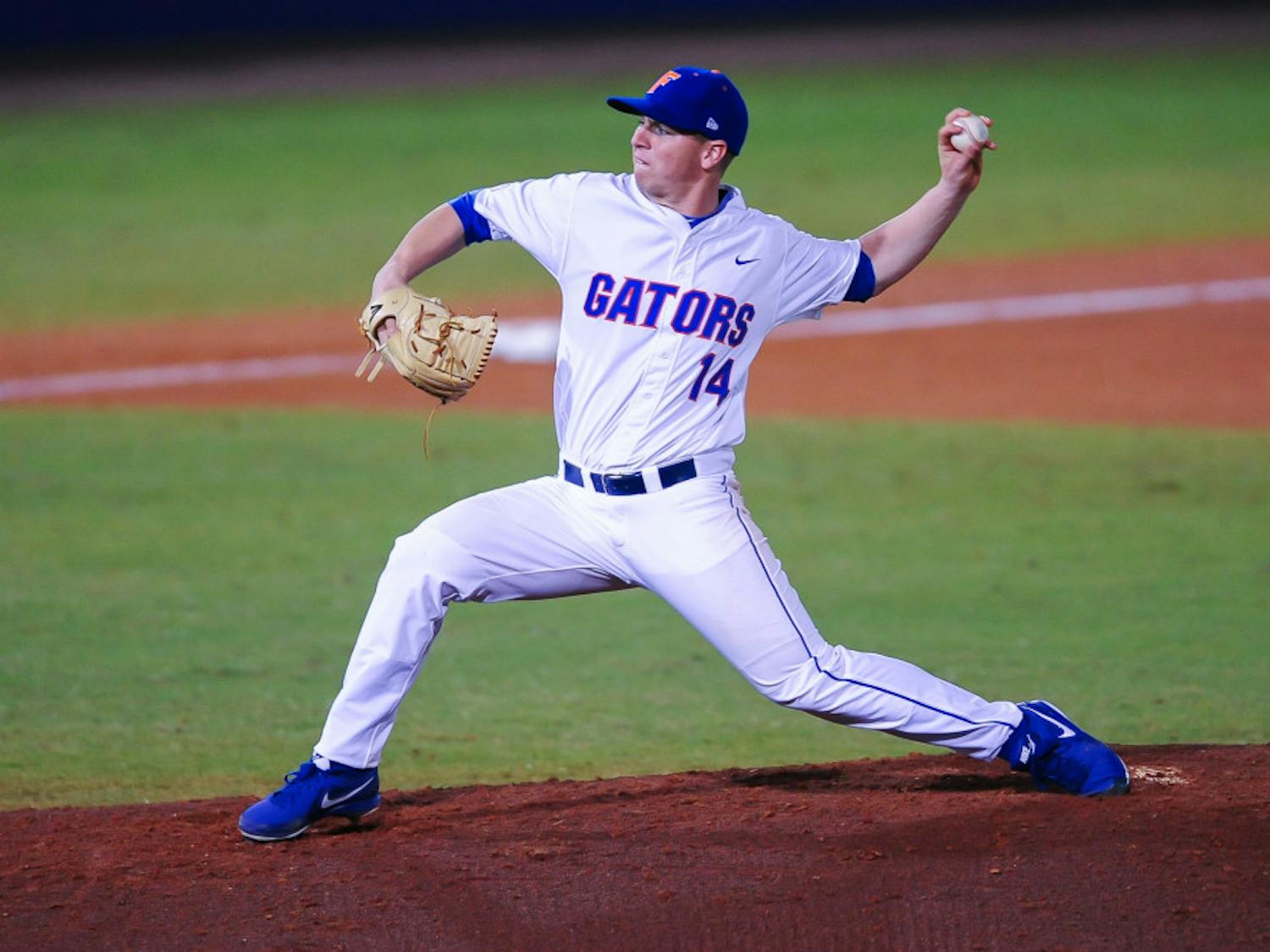 Bobby Poyner pitched 5.1 innings in No. 23 Florida's 4-0 opening night victory over Maryland.