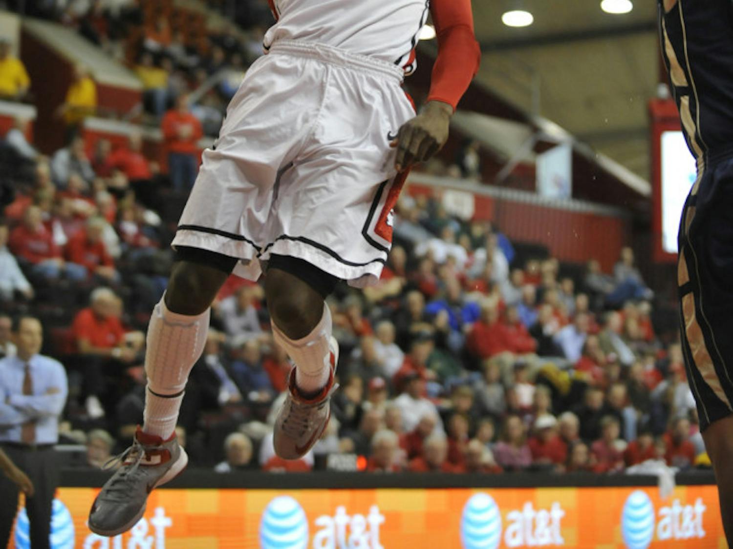 Former Rutgers guard Eli Carter attempts a layup during a 68-65 victory against George Washington University on Dec. 11, 2012.