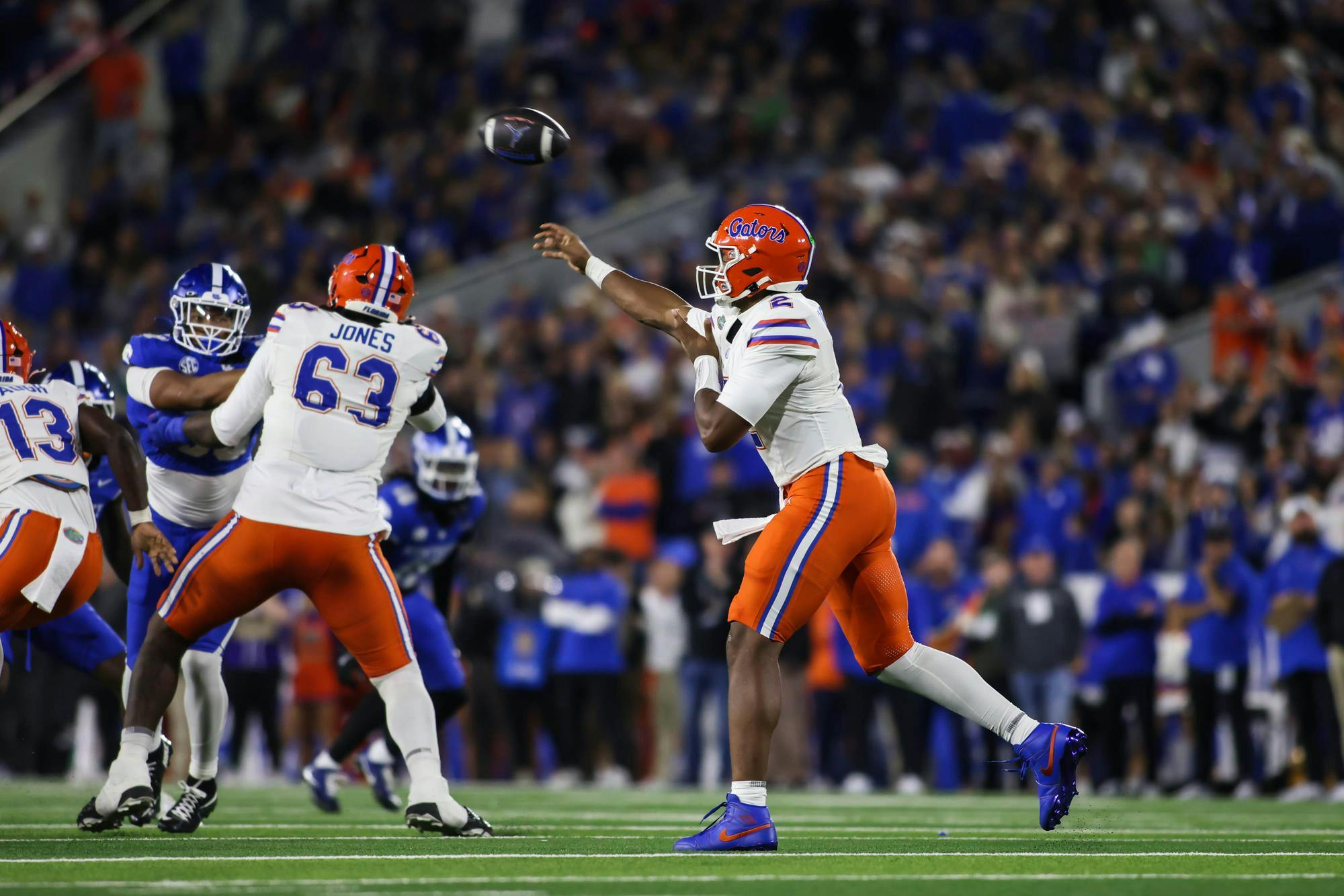 Florida Gators play against Kentucky in Lexington on Saturday, Nov. 8, 2025.