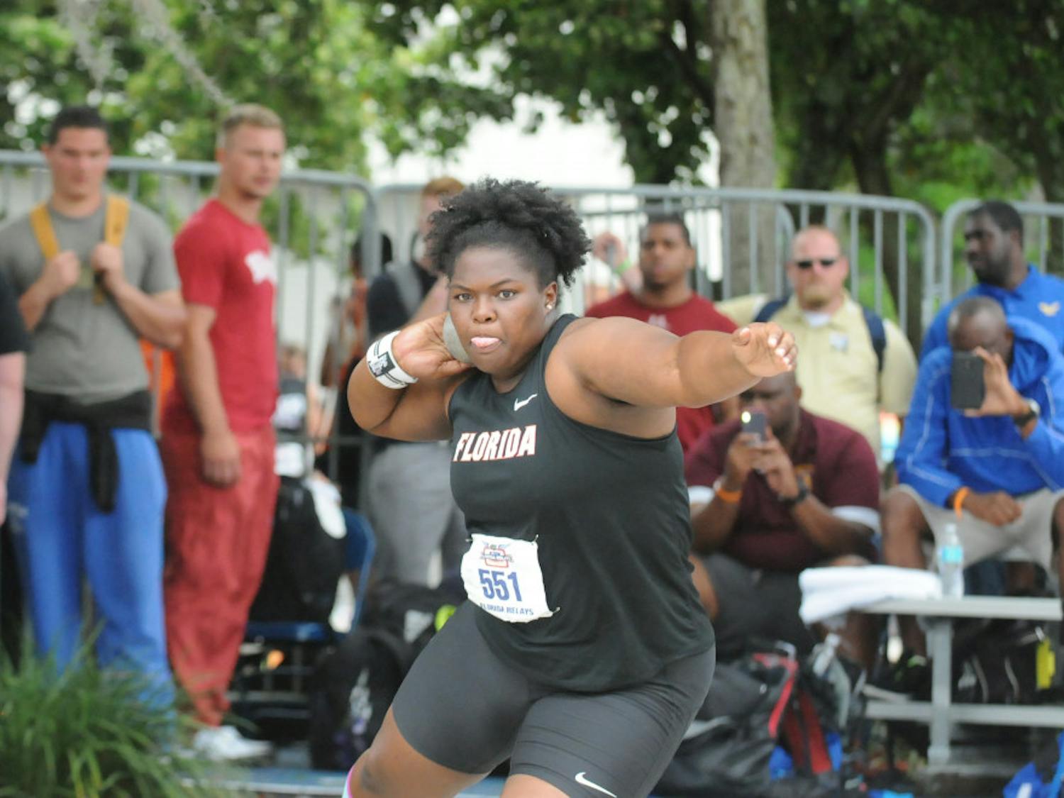 Senior Lloydricia Cameron ran away with the shot put title at the Bayou Bengal Invitational, winning by over 2 meters.