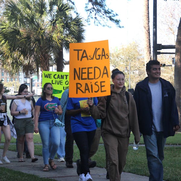 UF community protests for graduate and teaching assistants' living wage