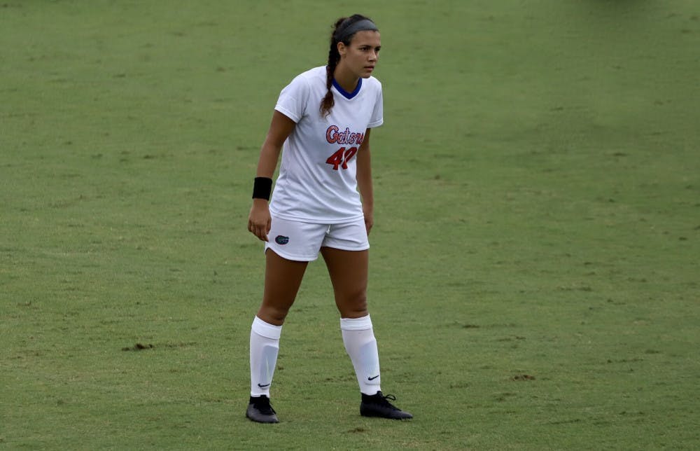 Alivia Gonzalez, pictured during her sophomore year, led the Gators with three shots in their conference opener against Vanderbilt Friday.