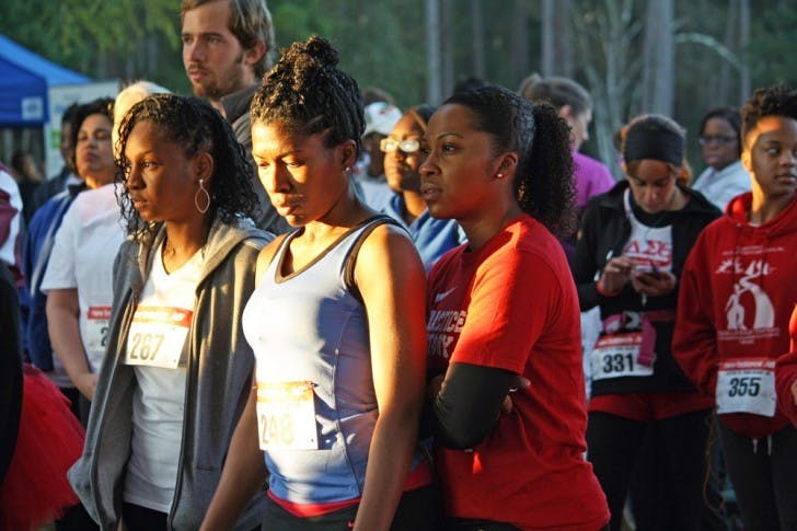The Gainesville Alumnae Chapter of Delta Sigma Theta Sorority, Inc. hosts the Listen to Your Heart 5K Run/Walk on Saturday morning to support the American Heart Association's Go Red for Women program.