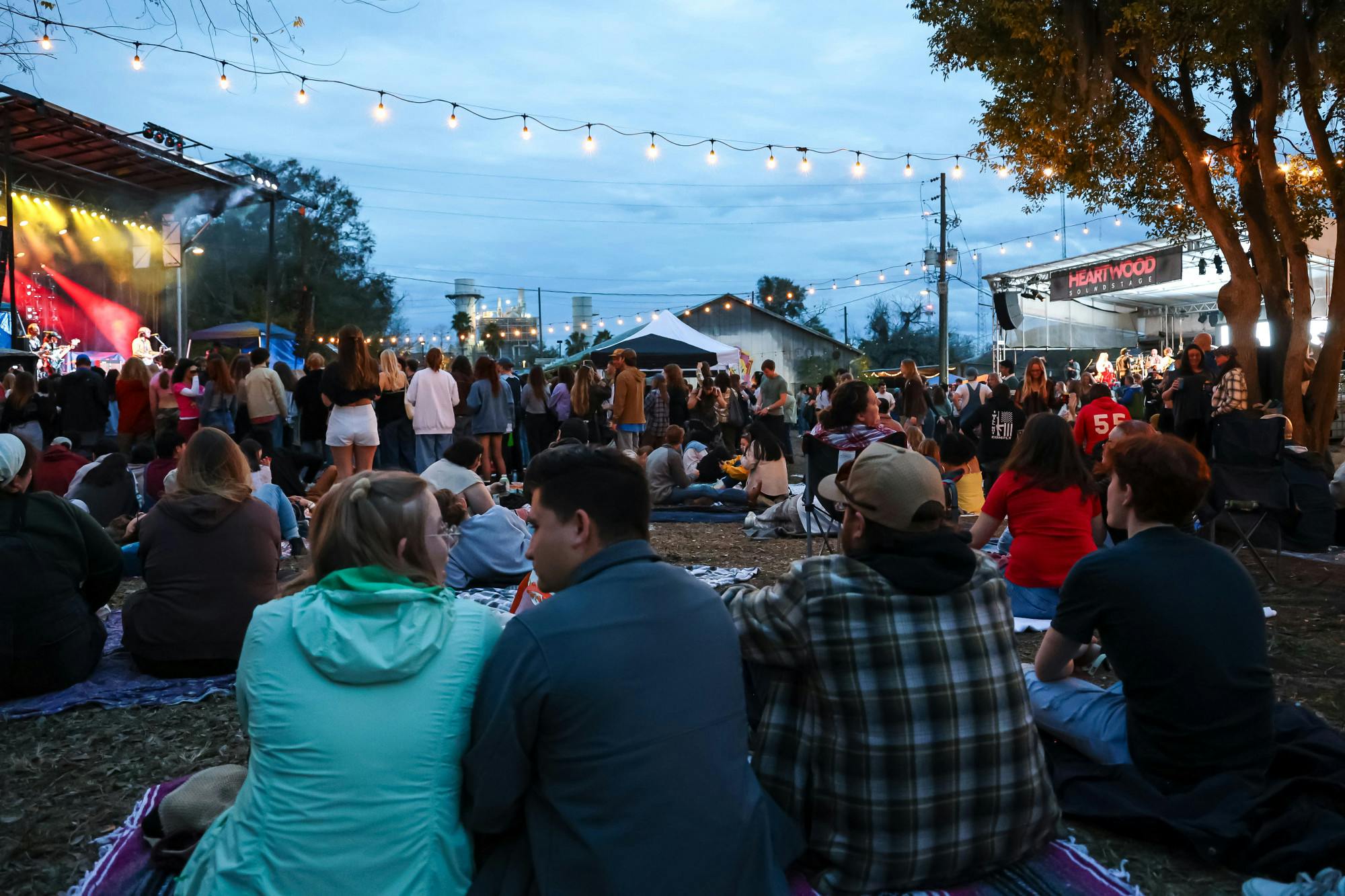 The dual stages at Playground Music Festival at Heartwood Soundstage on Saturday, January 18, 2025.