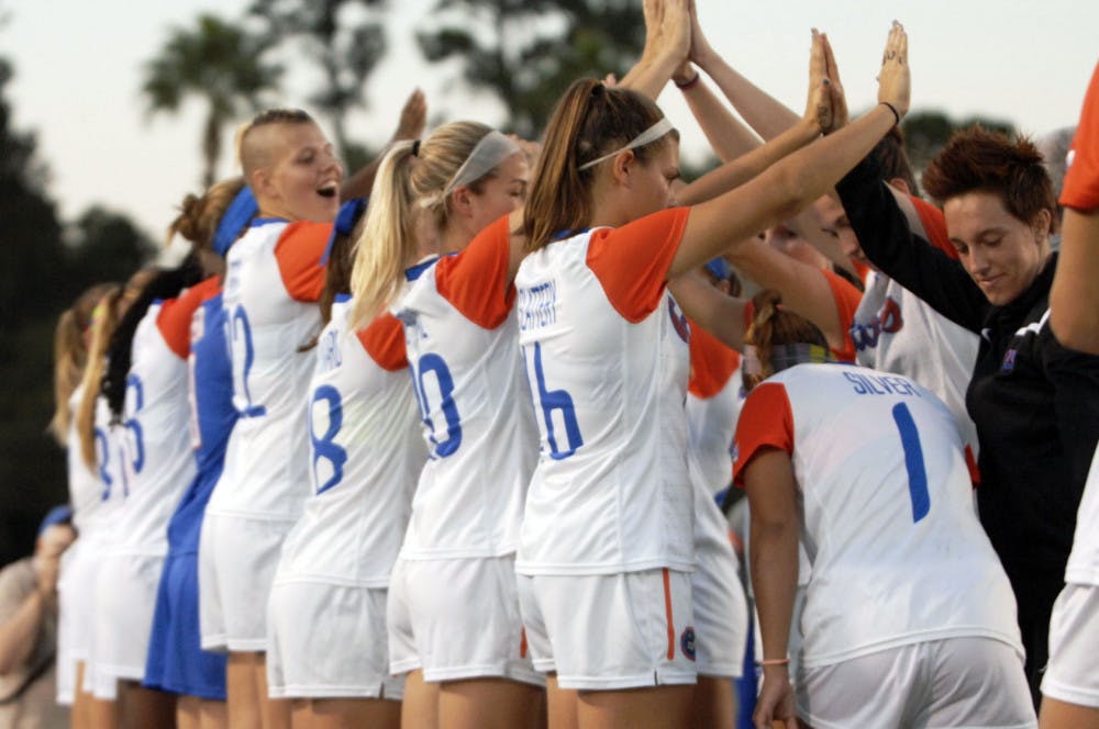 Lauren Silver runs into a player tunnel prior to Florida's 3-1 win against Tennessee on Friday at James G. Pressly Stadium