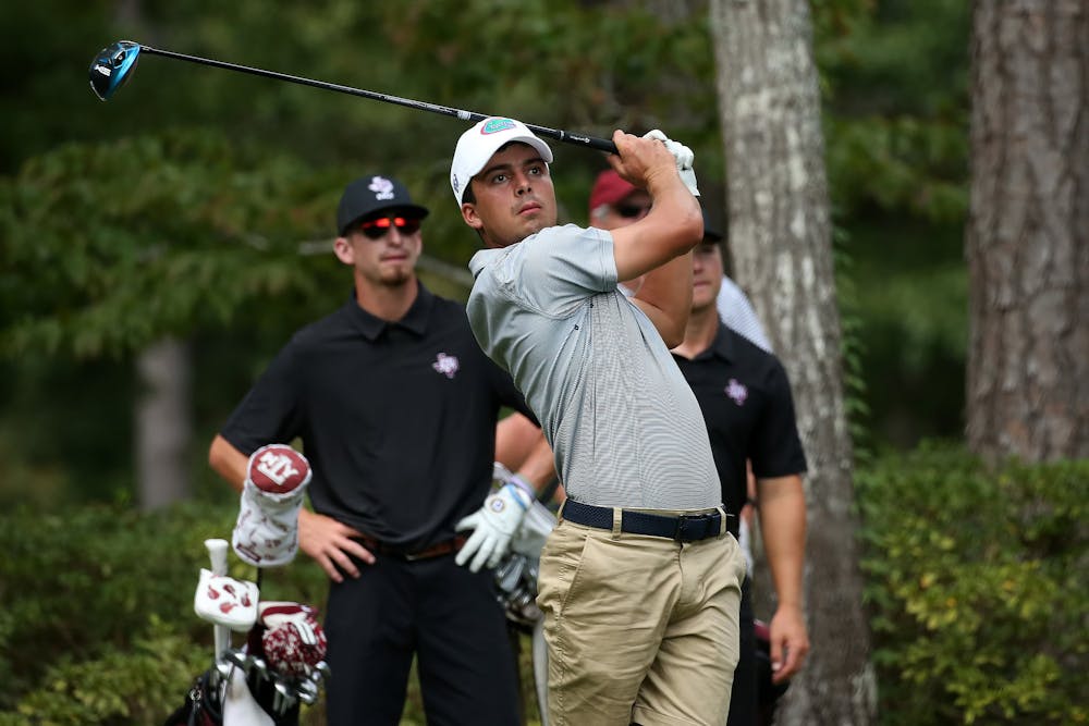 <p>Florida&#x27;s Fred Biondi tees off during the SEC Match Play Championships at Shoal Creek Club in Birmingham, Alabama. Biondi will compete in the U.S. Open this year.</p>