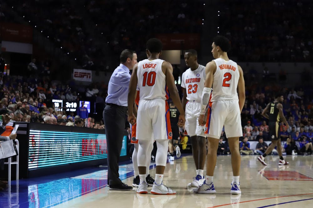 Noah Locke, Scottie Lewis and Andrew Nembhard