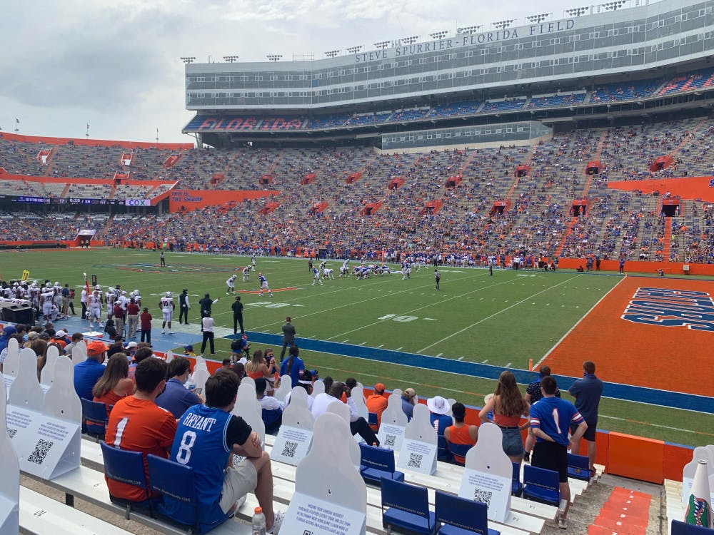A view from the stands at Florida's home opener Saturday. The Gators beat the Gamecocks 38-24.