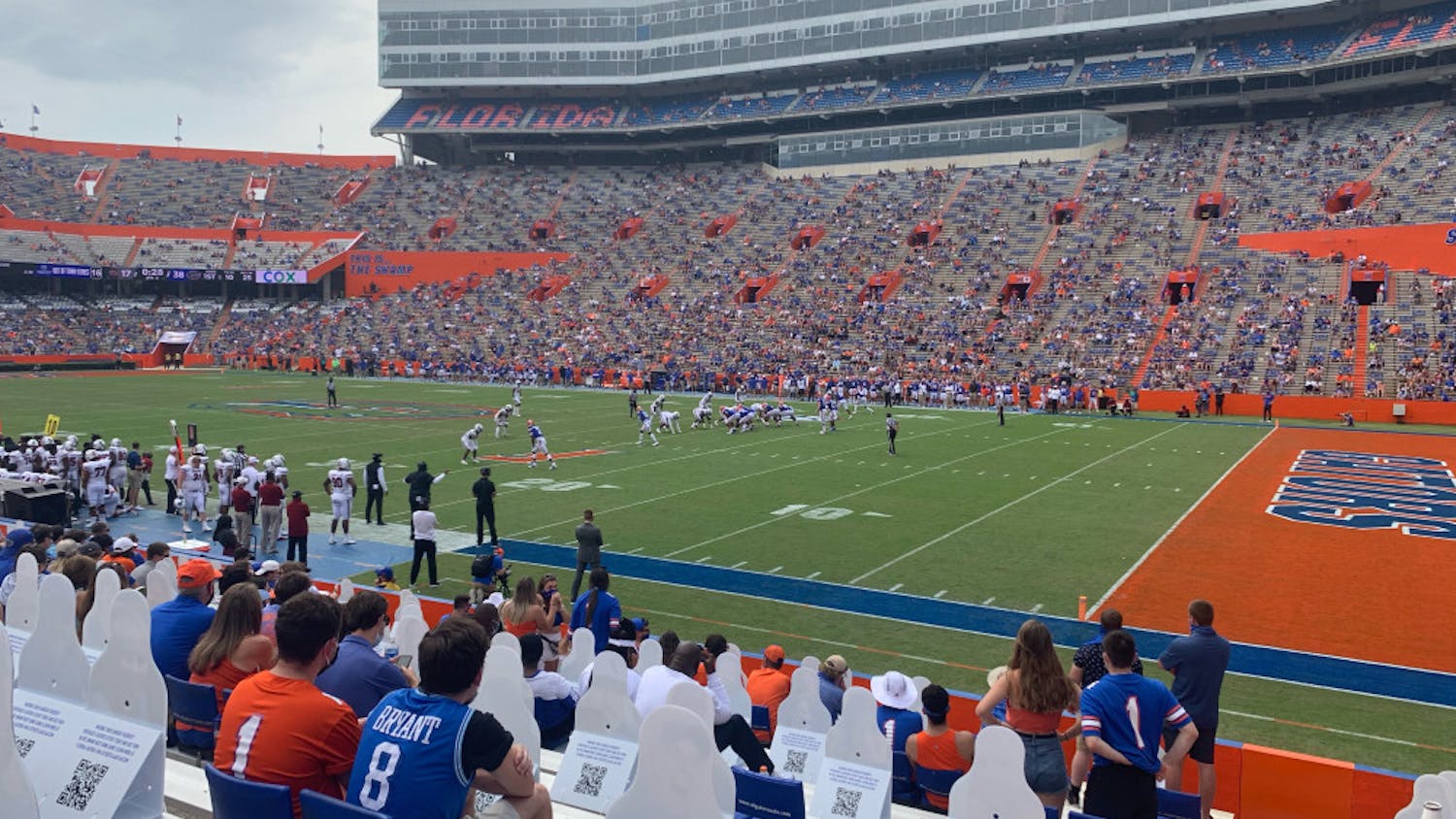 A view from the stands at Florida's home opener Saturday. The Gators beat the Gamecocks 38-24.