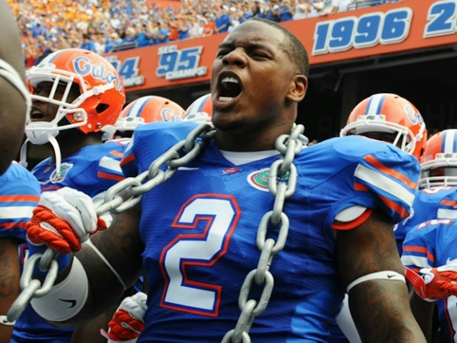 Gators defensive tackle Dominique Easley is known for being a jokester in the locker room, helping keep teammates light before kickoff.
