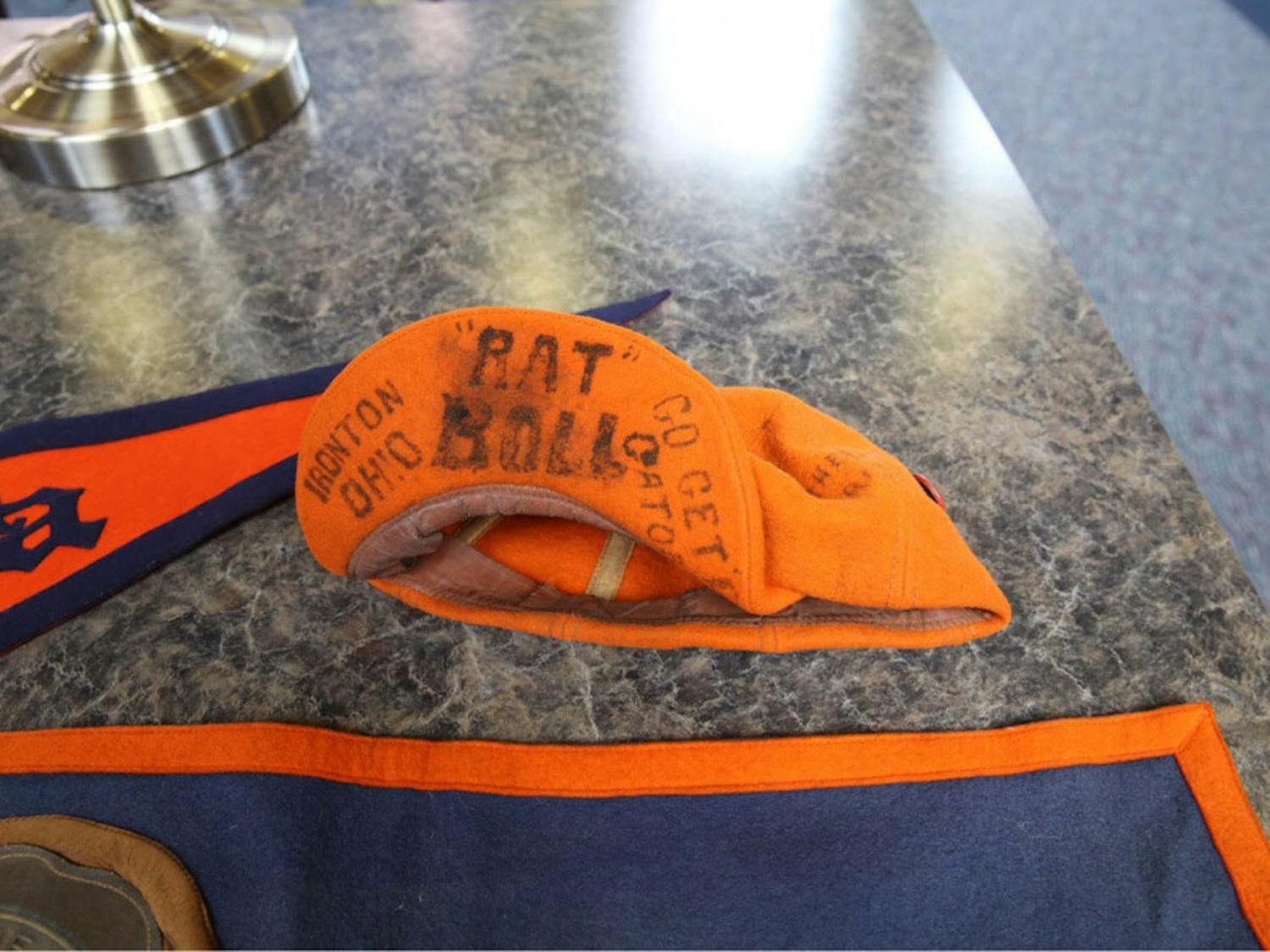 The University Archives at the George A. Smathers Libraries received a triangular pennant, a rectangular banner and a “rat cap” from the 1930s as a donation. They are among the oldest items in the university’s collection.&nbsp;