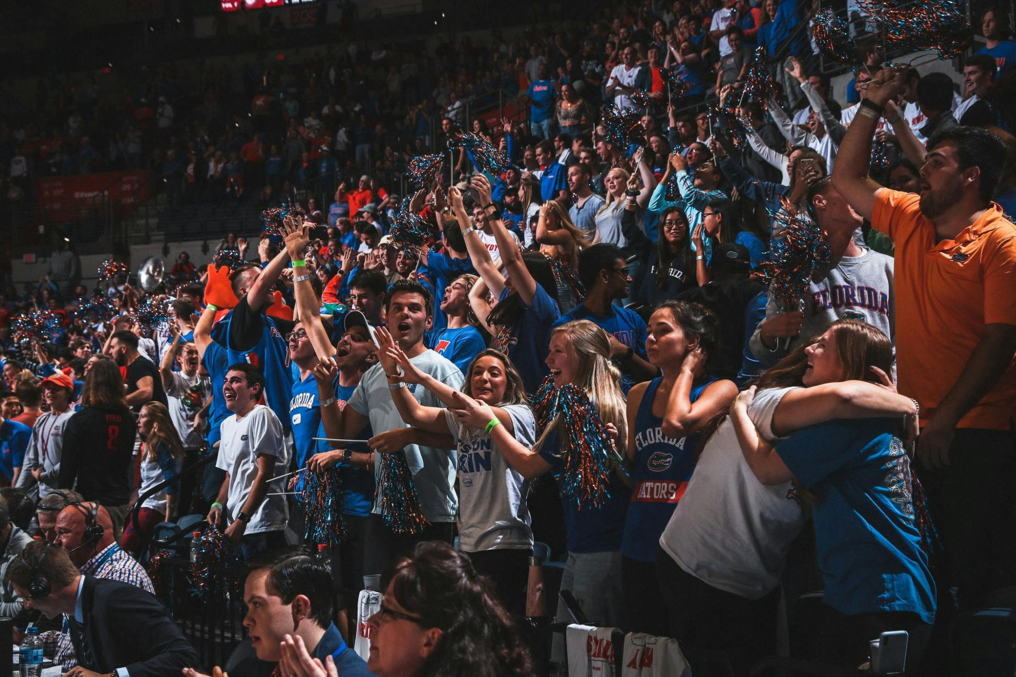 The student section is home to the Rowdy Reptiles, who ignite Florida home games’ intense atmosphere. 