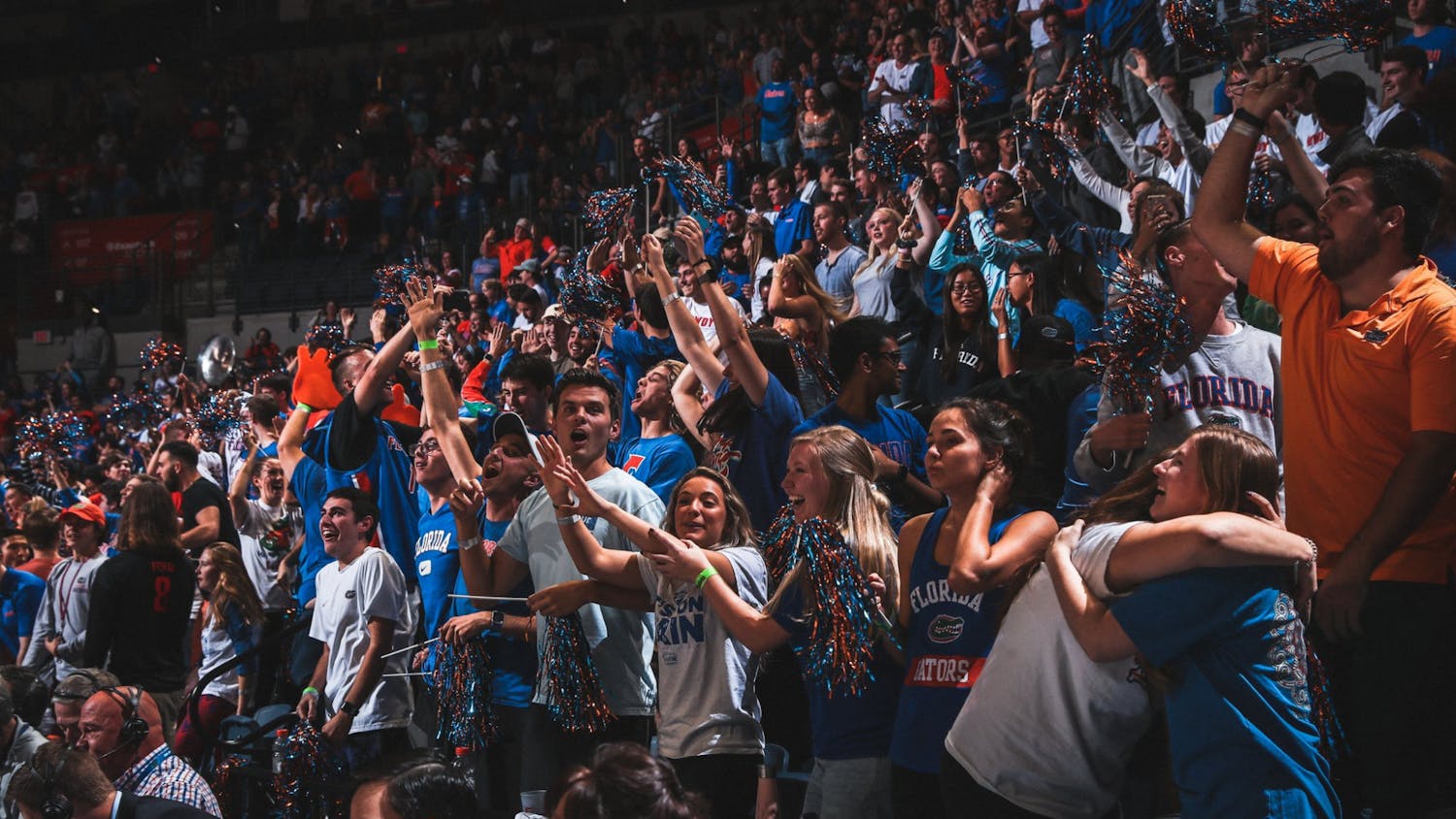 The student section is home to the Rowdy Reptiles, who ignite Florida home games’ intense atmosphere. 