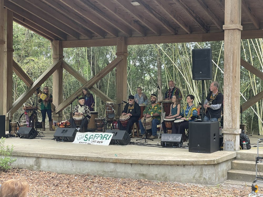 The Lost Safari Drummers perform at Kanapaha Gardens during the Spring Garden Festival on Sunday, March 24, 2024.