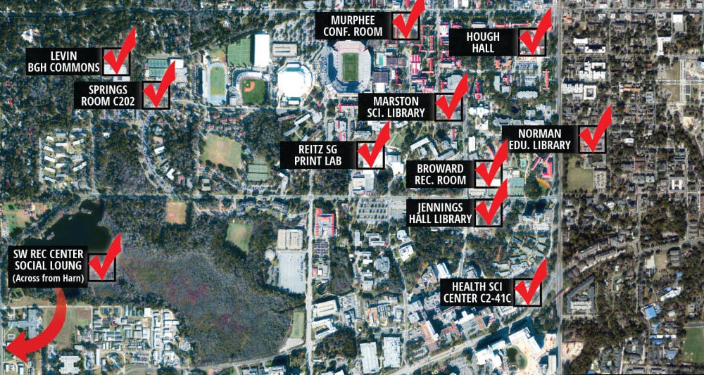 Voting locations for the Student Government elections