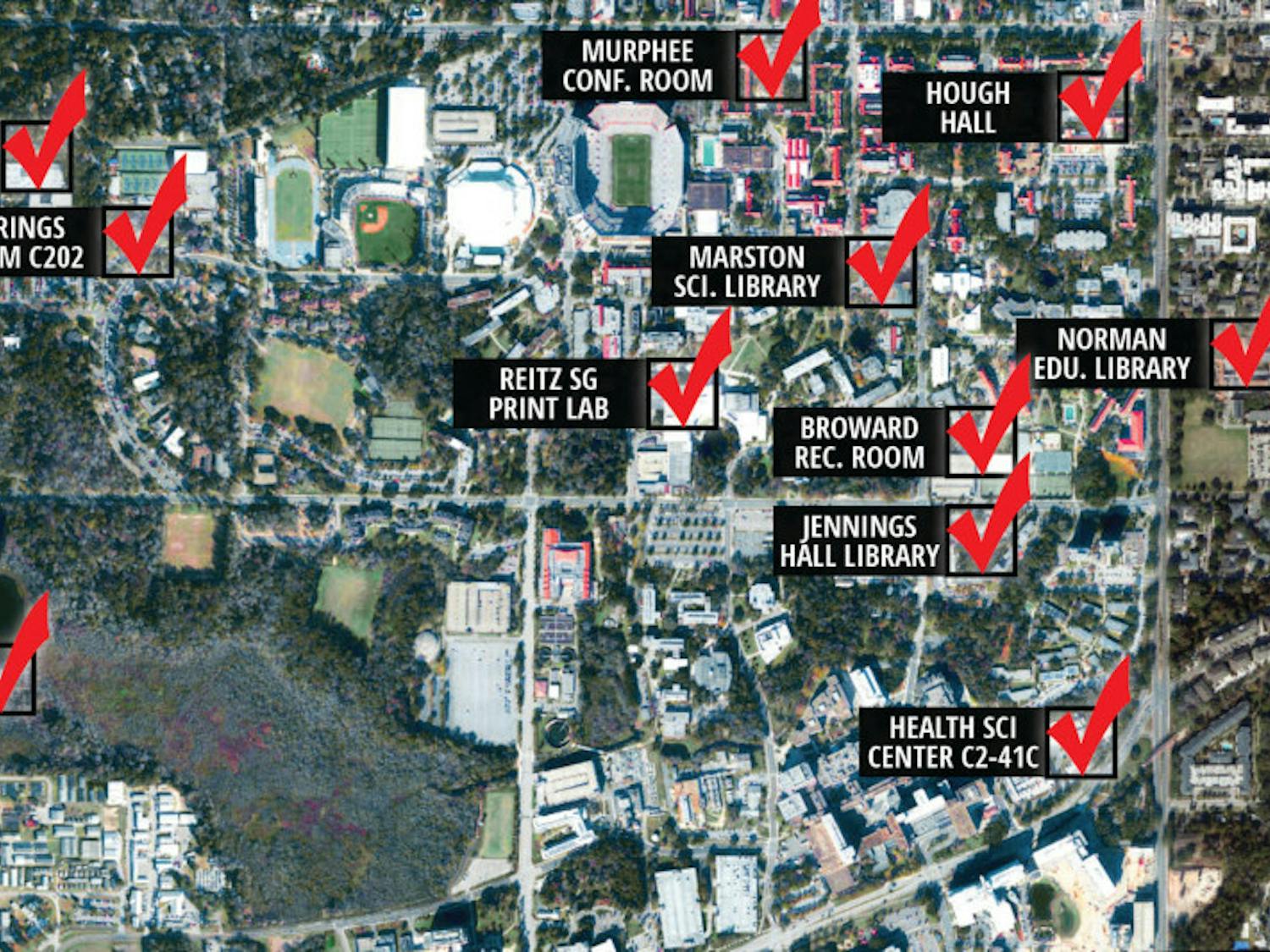 Voting locations for the Student Government elections