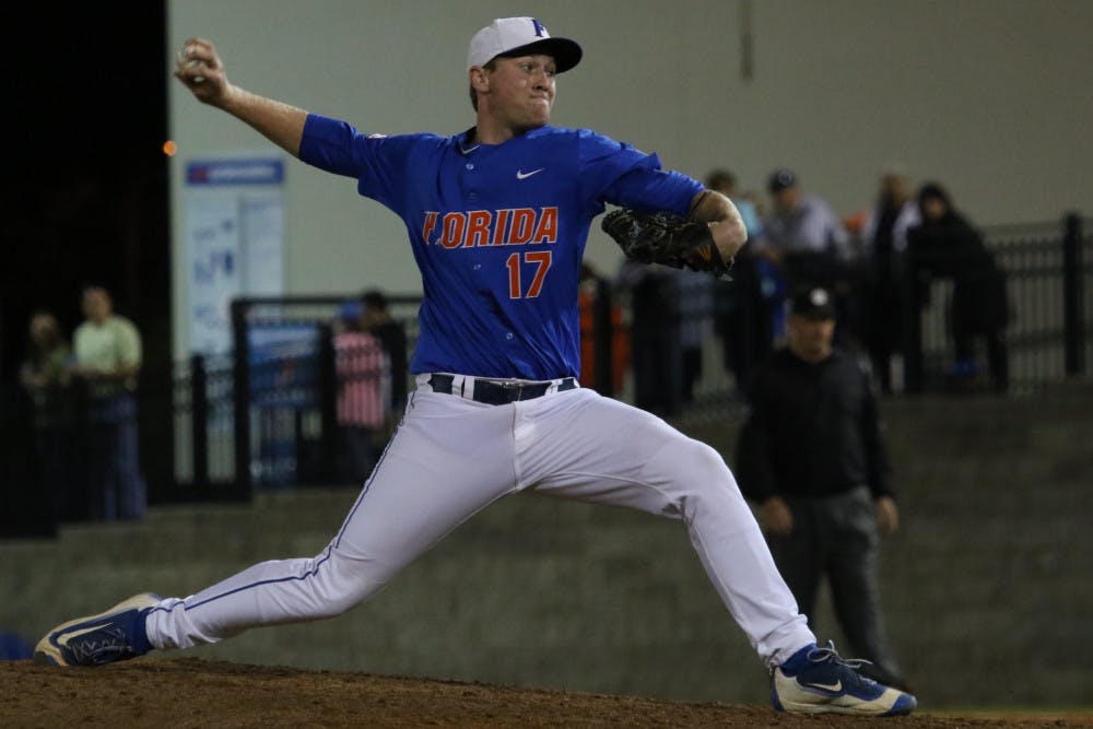 <p>Michael Byrne earned his 10th save of the season Saturday against Missouri.</p>