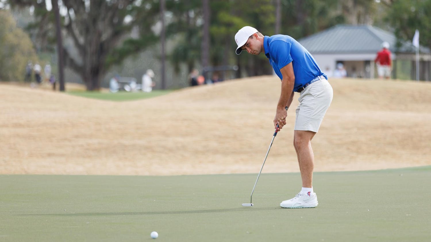Florida’s Matthew Kress putts during the Gators Invitational, an NCAA golf tournament, at the Mark Bostick Golf Course, Sunday, Feb. 15, 2026, in Gainesville, Fla.