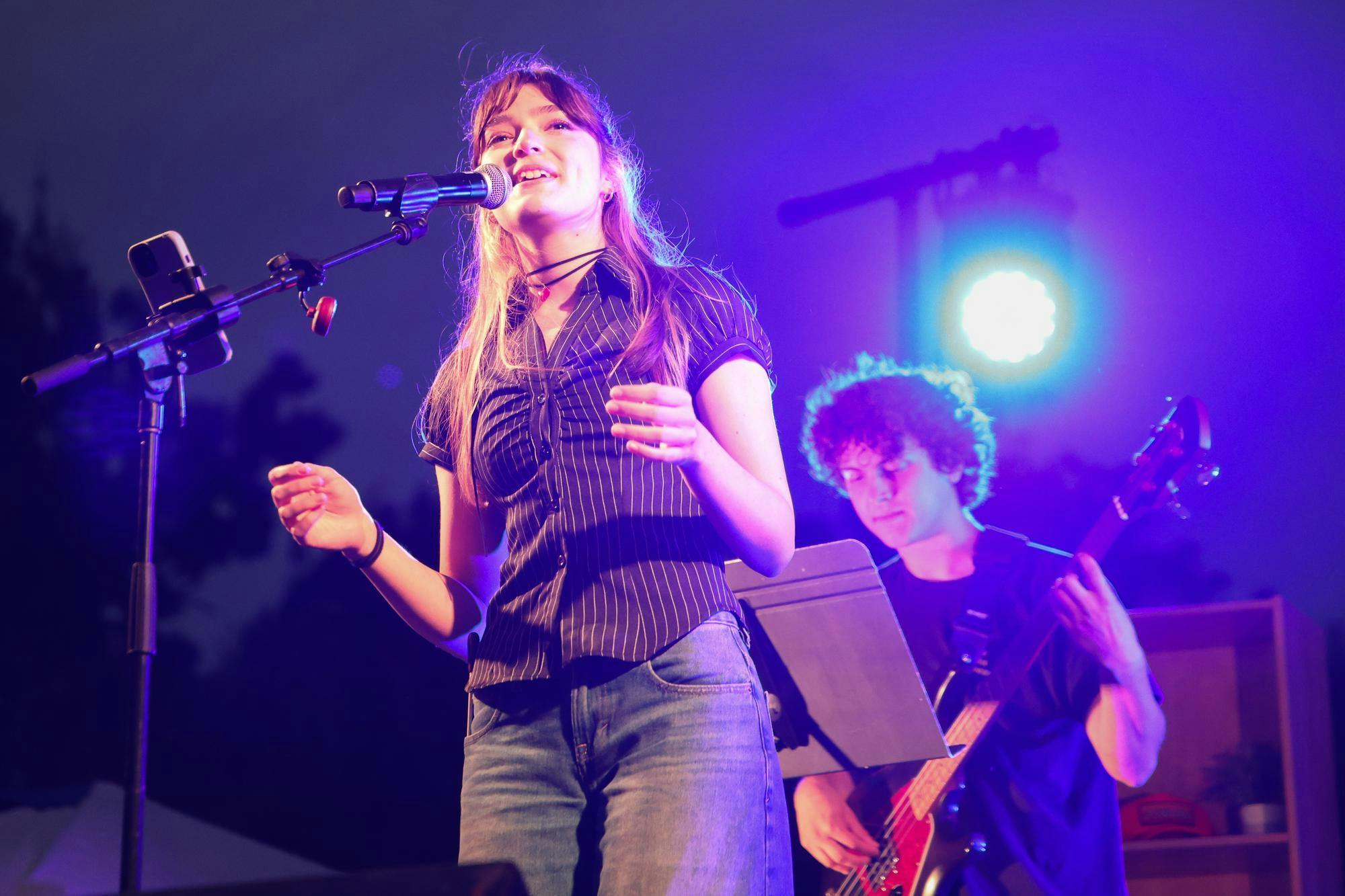 A member of Dogs Can Wear Hats performs at Live from the Lawn on the Reitz Union Lawn on Wednesday, Oct. 29, 2025.